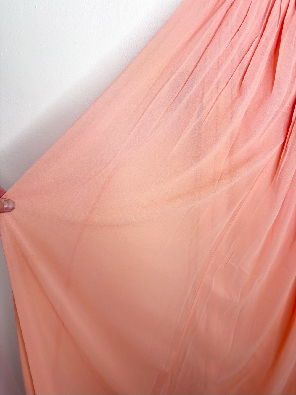 Lulus Luxe Favorite Peach Pink Strapless Ruched Maxi Dress Size M NWT - Picture 14 of 14